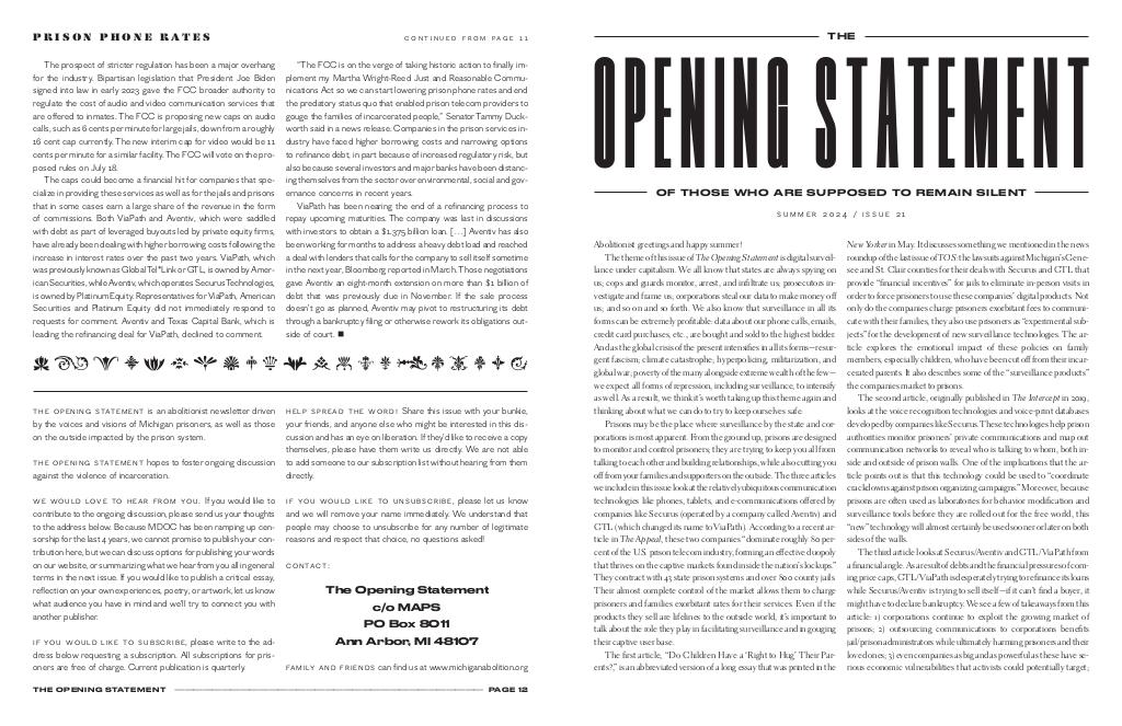 Cover of The Opening Statement #21